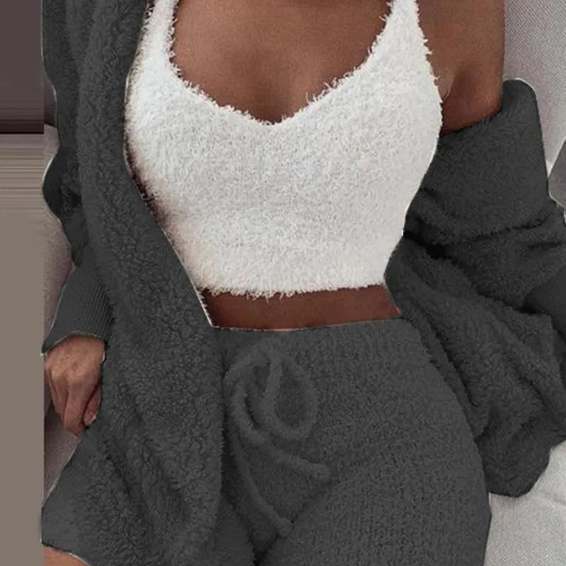 Knit Pajama Set Crop-top