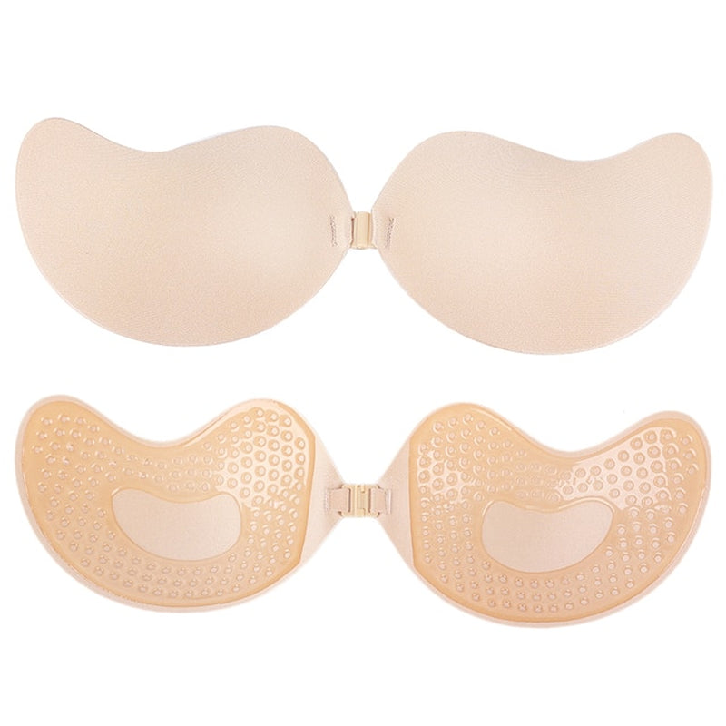New Invisible Push up Bra Backless Strapless Bra Seamless Front Closure Bralette Underwear Women Self-Adhesive Silicone Sticky